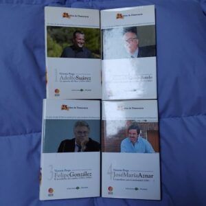 25 años de democracia. Un cuarto de siglo narrado por los cuatro presidentes de la democracia (Adolfo Suárez, Leopoldo Calvo-Sotelo, Felipe González y José María Aznar) 4 libros, de Victoria Prego