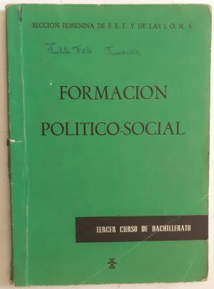 Formación político-social. Tercer curso de Bachillerato