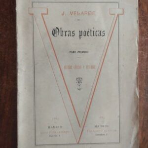 Obras poéticas tomo primero. Poesías líricas y leyendas, de J. Velarde