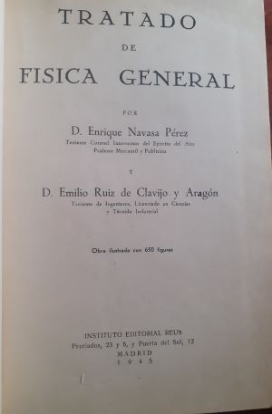 Tratado de física general, de Enrique Navasa Pérez y Emilio Ruiz de Clavijo y Aragón