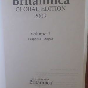 Britannica Global Edition Volume 1 (a cappella - Angell)
