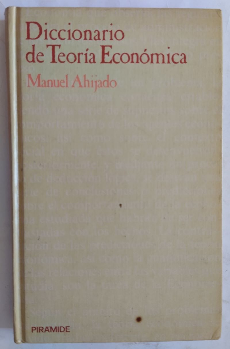 Diccionario de Teoría Económica, de Manuel Ahijado