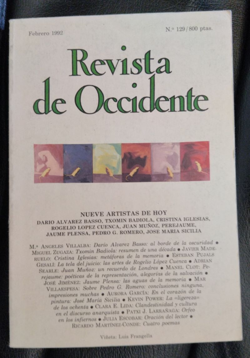 Revista de Occidente nº 129. Nueve artistas de hoy