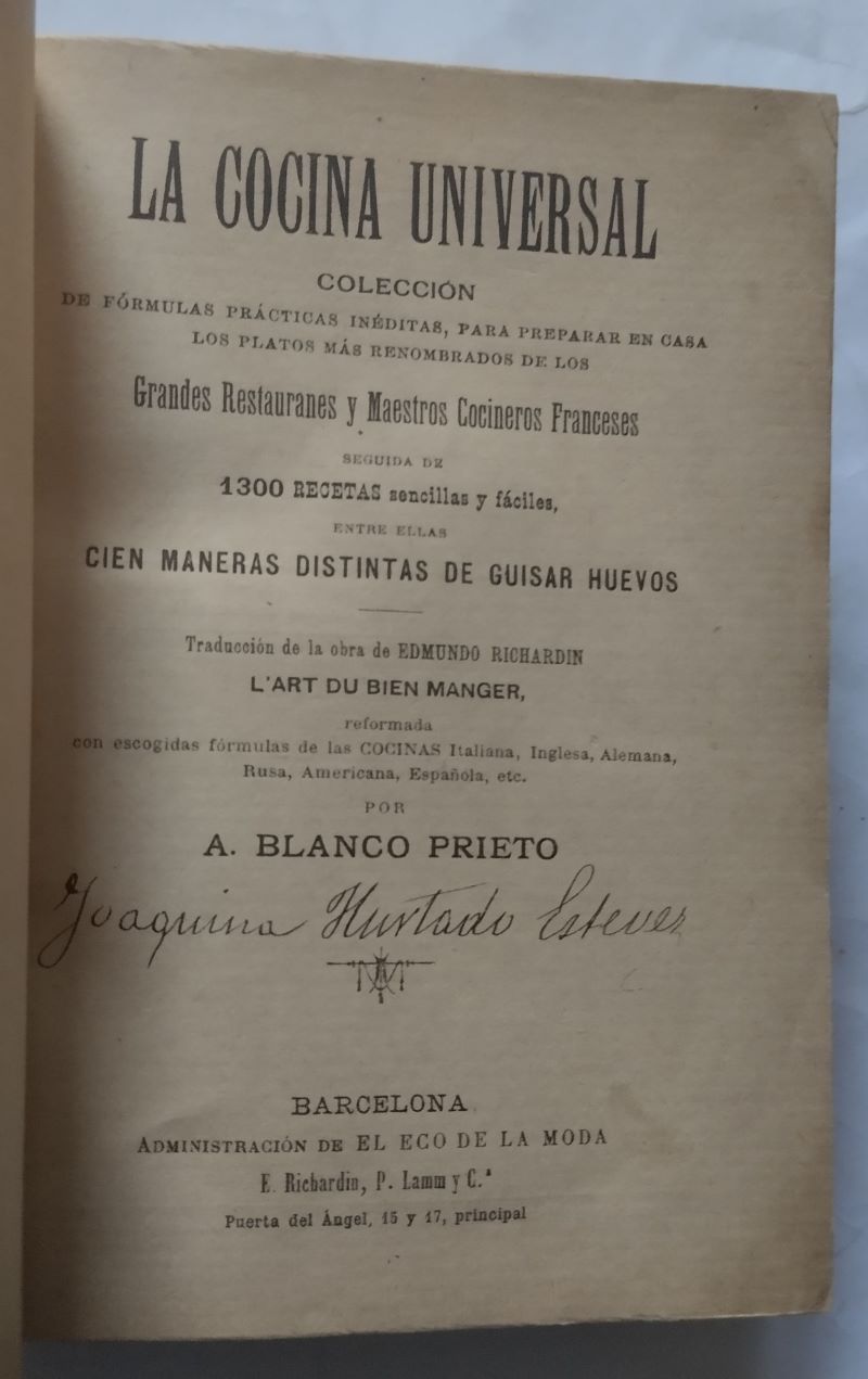 La cocina universal, de Edmundo Richardin y A. Blanco Prieto - Imagen 2
