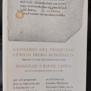 Glosario del primitivo léxico ibero-románico. Proyecto de informatización