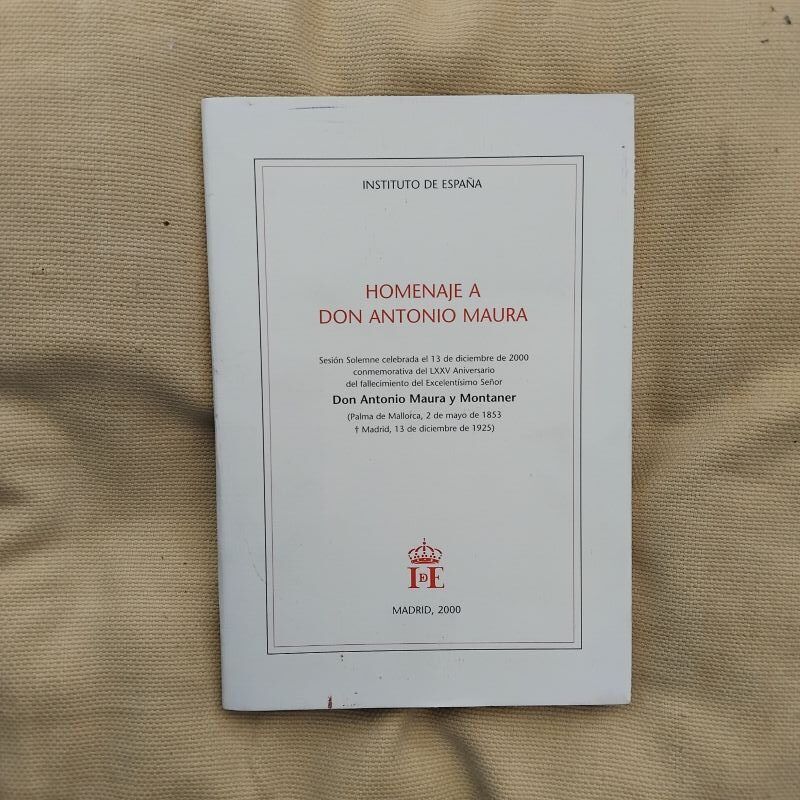 Homenaje a don Antonio Maura