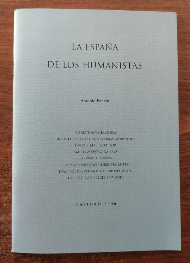 La España de los humanistas (separata), de Antonio Fontán