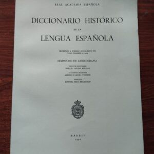 Diccionario histórico de la lengua española fascículo 20º - ante - antígrafo