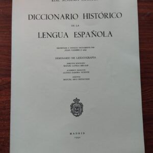 Diccionario histórico de la lengua española fascículo preliminar del tomo II