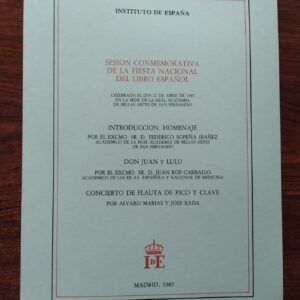 Sesión conmemorativa de la fiesta nacional del libro español, de Federico Sopeña Ibáñez y Juan Rof Carballo