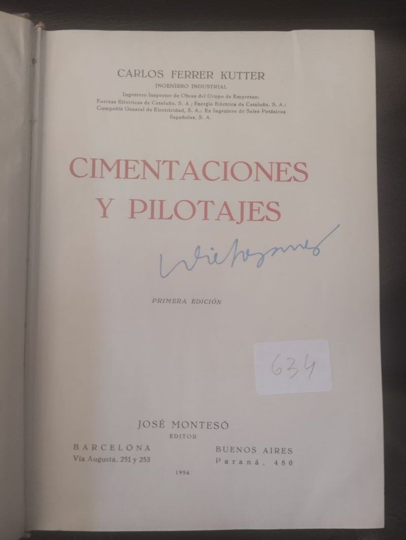 Cimentaciones y pilotajes, de Carlos Ferrer Kutter