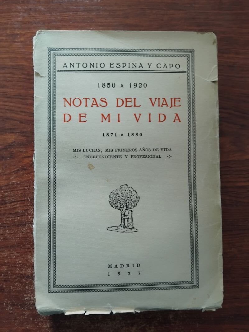1850 a 1920. Notas del viaje de mi vida. 1871 a 1880. Mis luchas, mis primeros años de vida independiente y profesional, de Antonio Espina y Capo