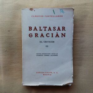El Criticón, tomo III, de Baltasar Gracián